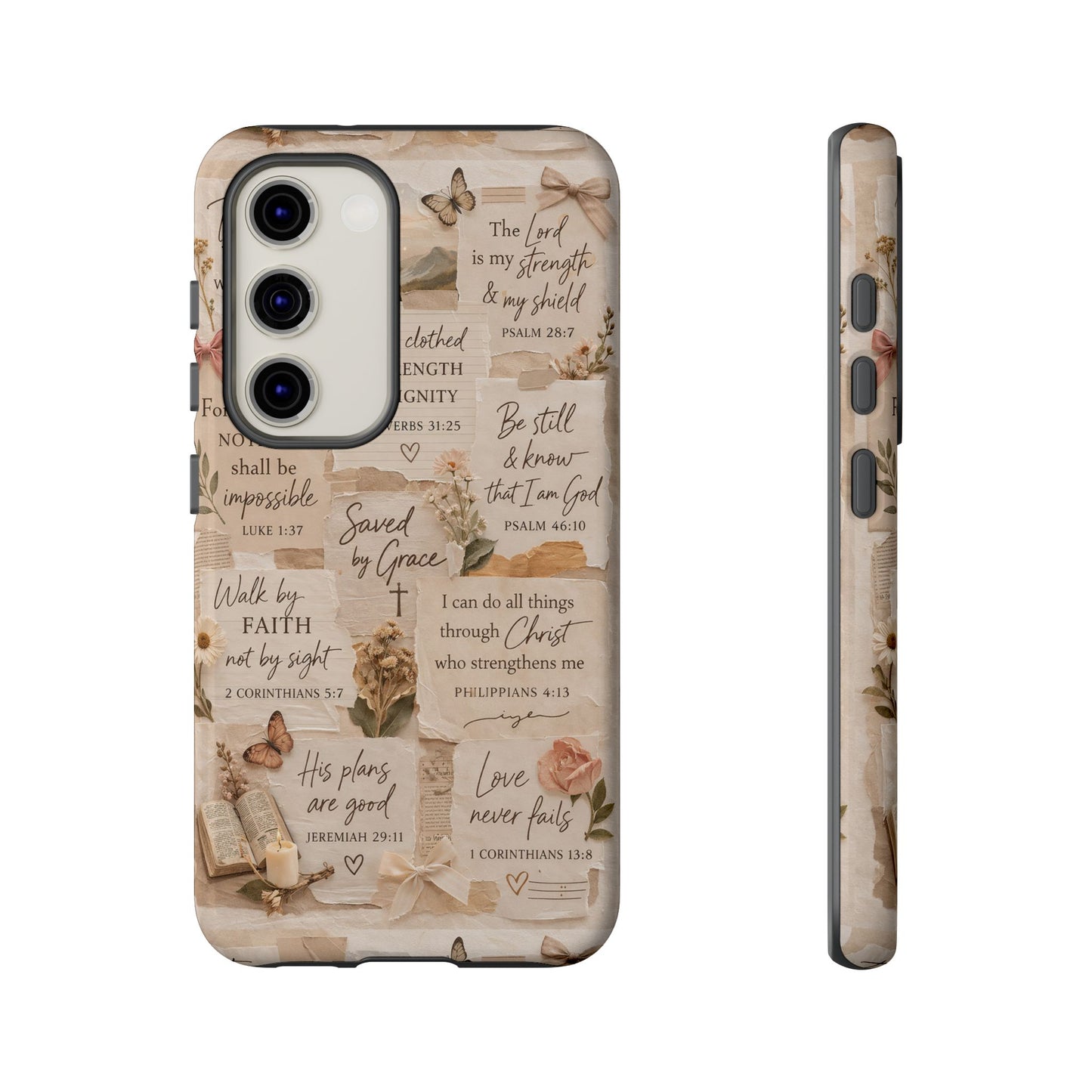 Christian Bible Verse Phone Case | Faith Scripture Aesthetic Floral Christian Case