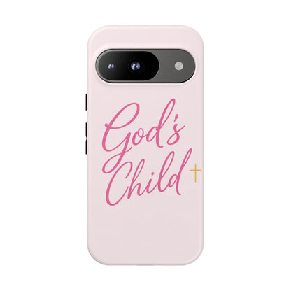 Gods Child Phone Case Christian Pink Aesthetic Tough iPhone Case