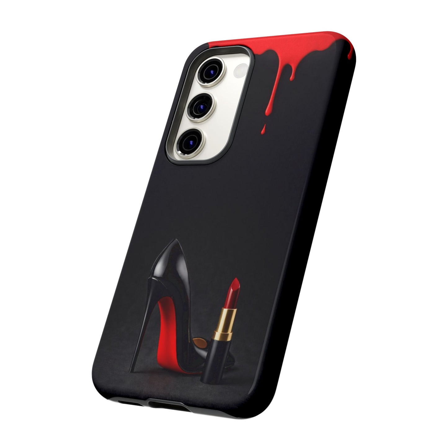 Dark Feminine Red Drip Phone Case – Gothic Glam Tough Cover
