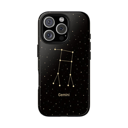 Gemini Zodiac Constellation Phone Case – Luxe Gold Celestial Cover
