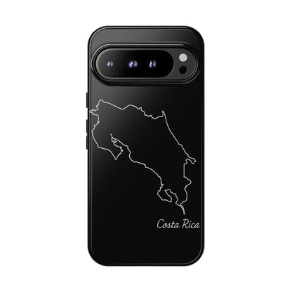 Costa Rica Outline Phone Case – Minimal Country Map Tough Case (iPhone, Samsung, Pixel)