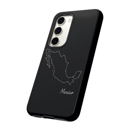 Mexico Outline Phone Case – Minimal Country Map Tough Case (iPhone, Samsung, Pixel)