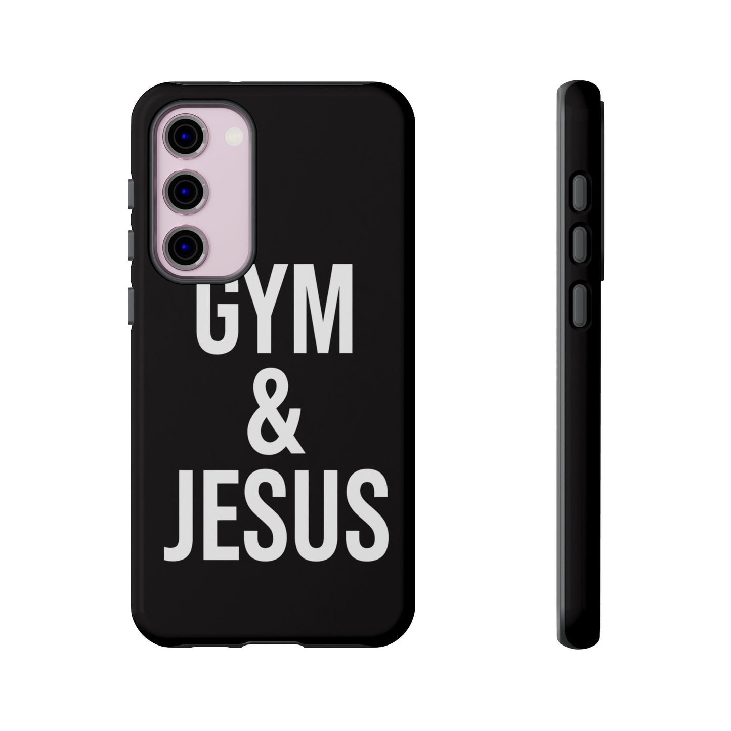 Gym & Jesus Phone Case Christian Faith Workout Gym Motivation Case
