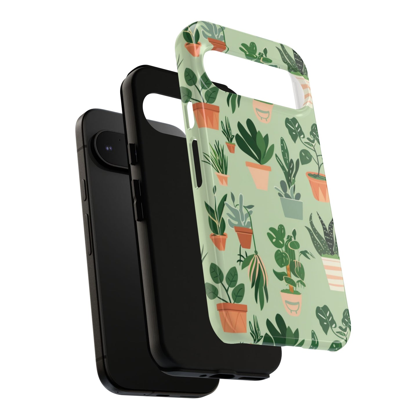 Plant Lover Phone Case | Cute Potted Plants Pattern | Botanical Aesthetic Tough Case