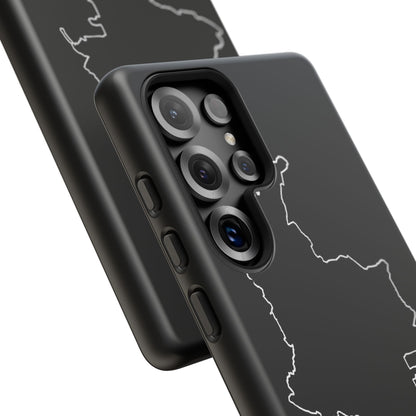 Colombia Outline Phone Case – Minimal Country Map Tough Case (iPhone, Samsung, Pixel)