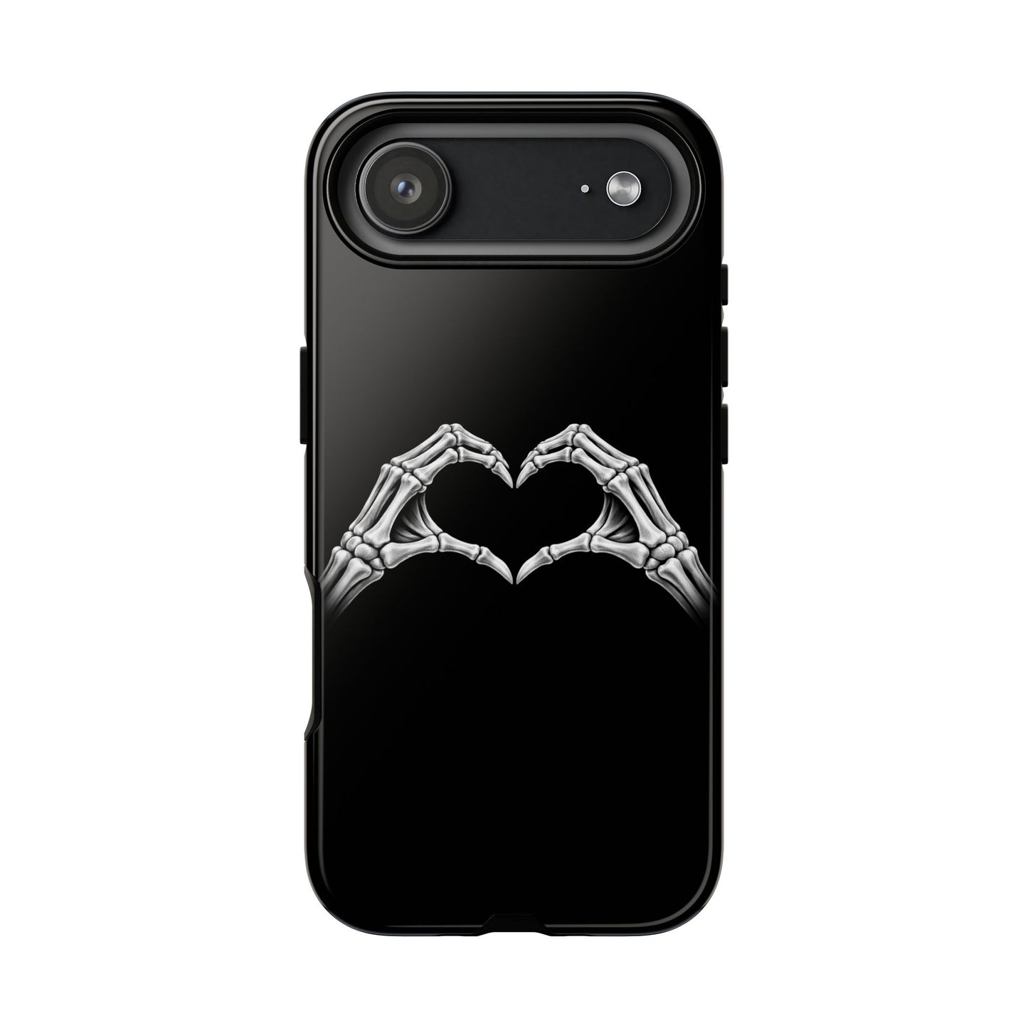 Skeleton Hands Heart Phone Case | Gothic Black Protective Cover