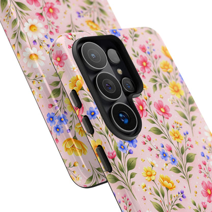 Wildflower Floral Phone Case Vintage Spring Meadow Tough Cover