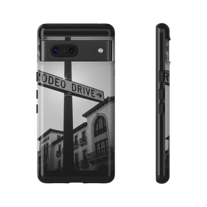 Rodeo Drive Phone Case | Los Angeles Aesthetic Black & White Photography | Luxury LA Street Tough Case for iPhone & Samsung