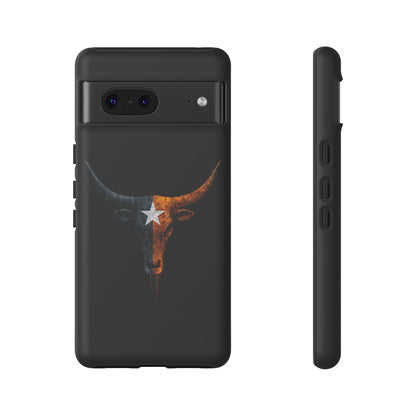 Texas Longhorn Skull Phone Case Western Cowboy Bull iPhone Samsung Cover