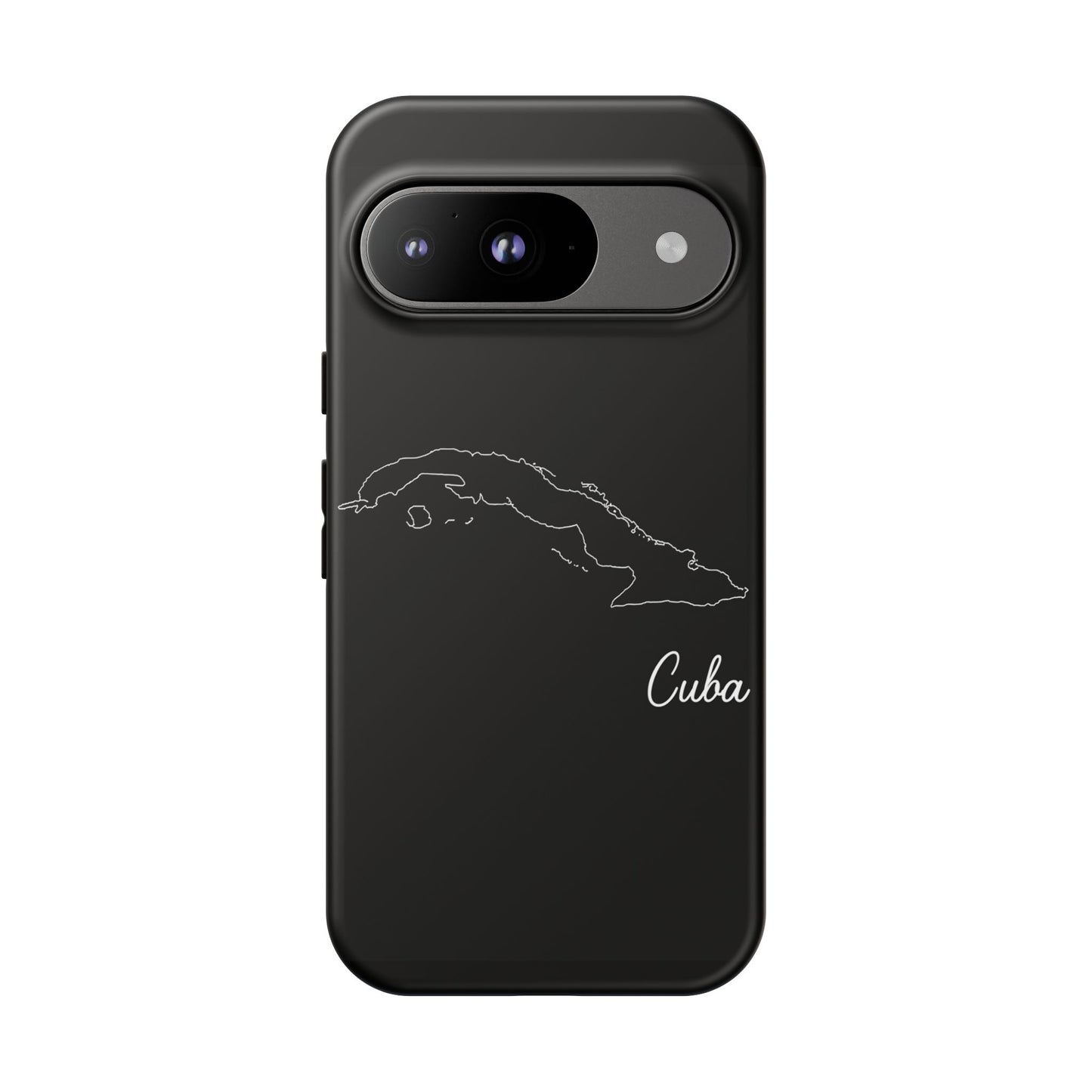 Cuba Outline Phone Case – Minimal Country Map Tough Case (iPhone, Samsung, Pixel)