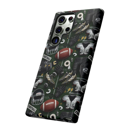 Football Pattern Phone Case – Sports Fan Tough Protective Game Day Case