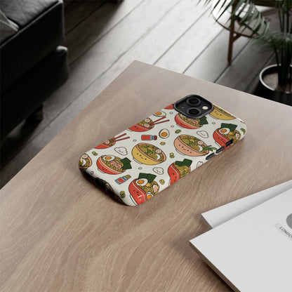 Kawaii Ramen Phone Case – Cute Japanese Food Pattern | Noodle Bowl Aesthetic Case