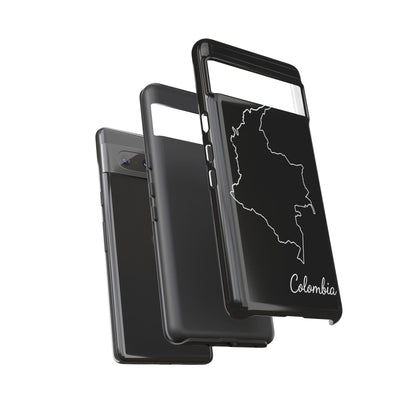 Colombia Outline Phone Case – Minimal Country Map Tough Case (iPhone, Samsung, Pixel)