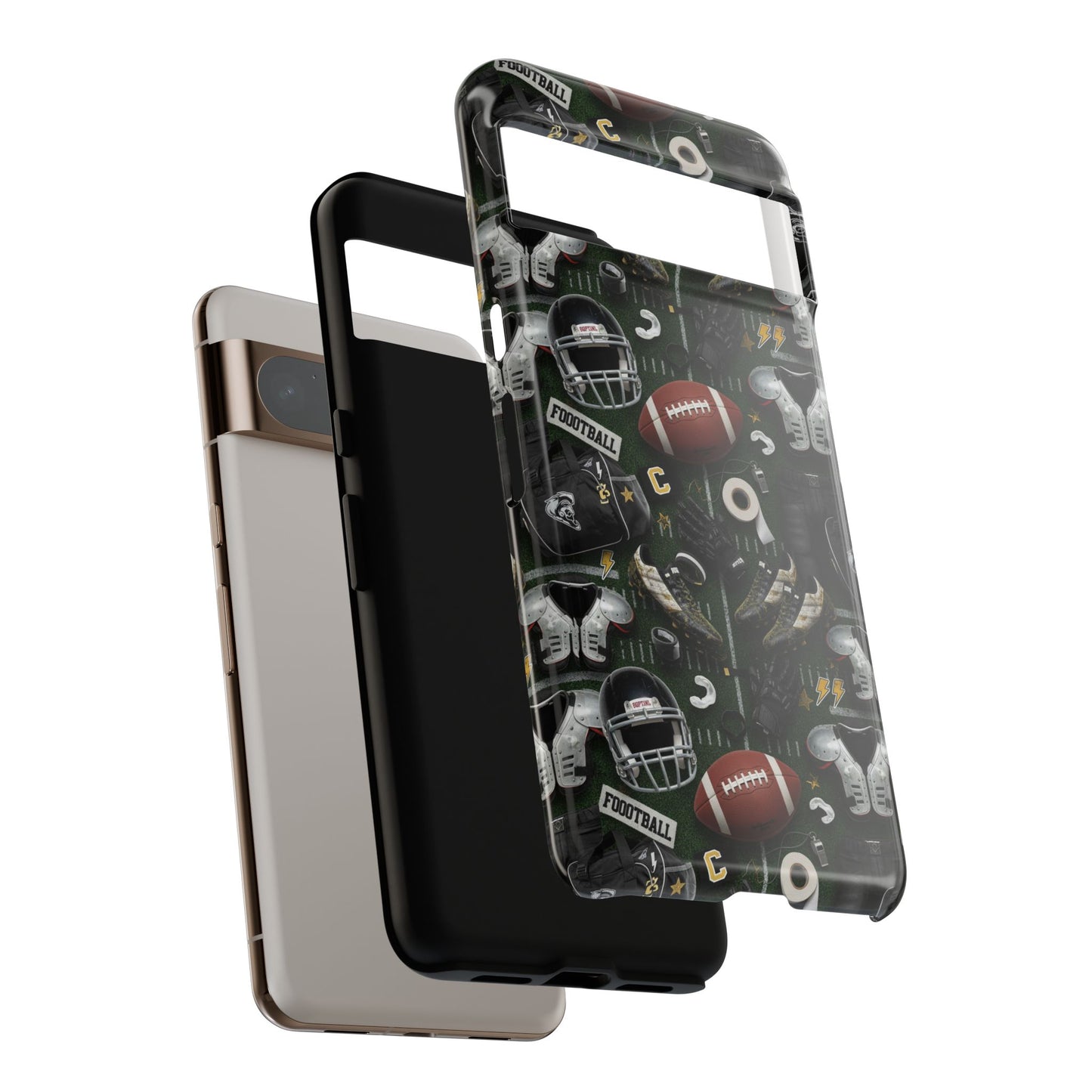 Football Pattern Phone Case – Sports Fan Tough Protective Game Day Case