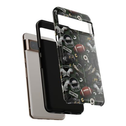 Football Pattern Phone Case – Sports Fan Tough Protective Game Day Case