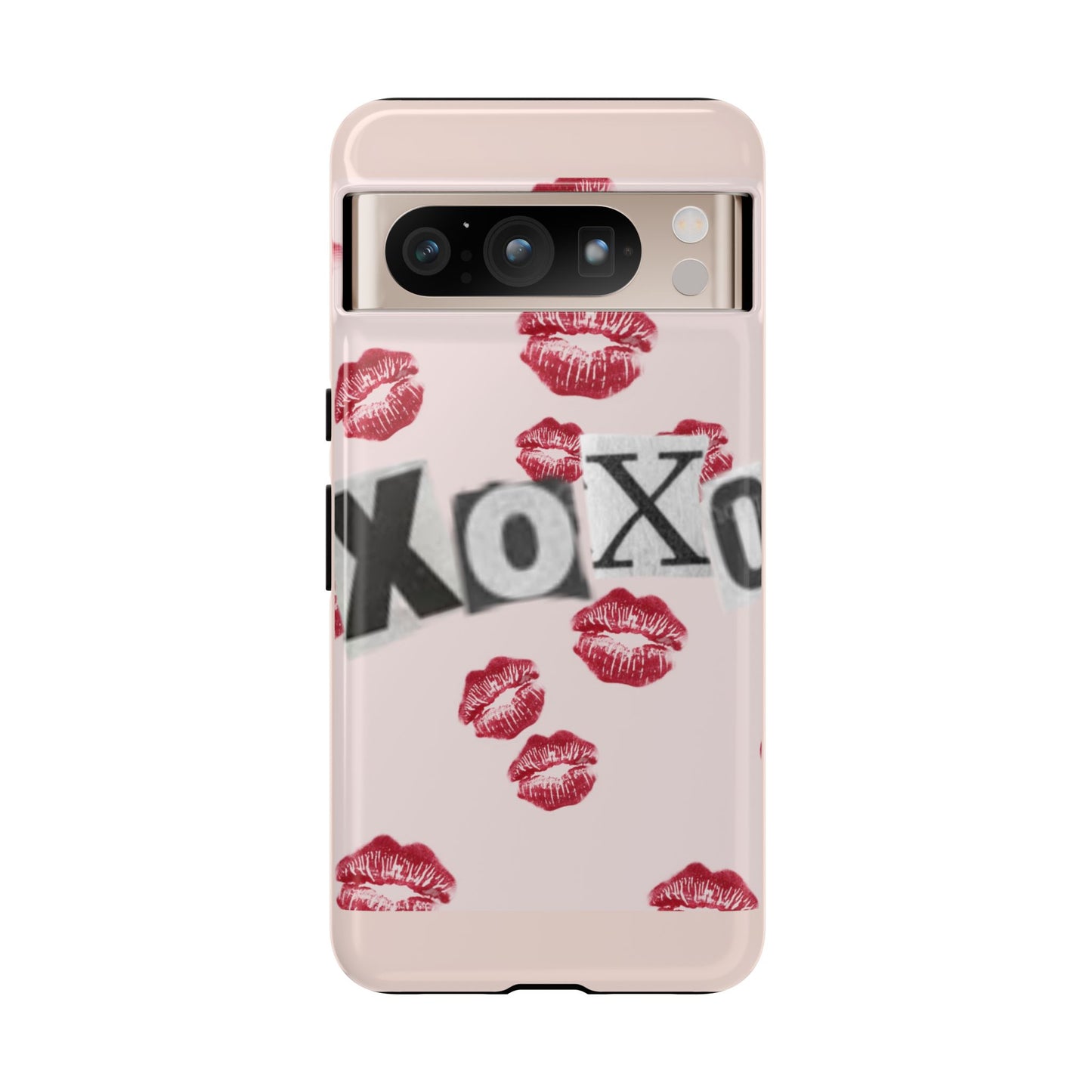 XOXO Kiss Print Phone Case | Coquette Valentine Aesthetic | Cute Pink Lipstick Kiss Tough Case for iPhone & Samsung