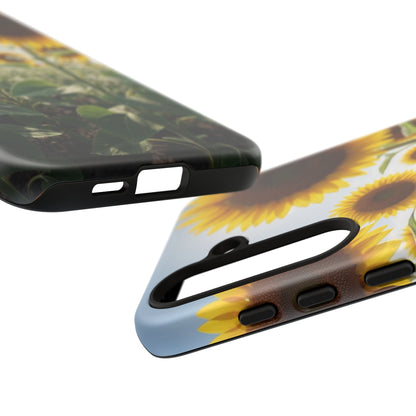 Sunflower Field Phone Case | Golden Hour Floral Aesthetic | Bright Summer Tough Case