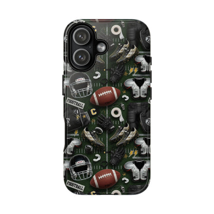 Football Pattern Phone Case – Sports Fan Tough Protective Game Day Case
