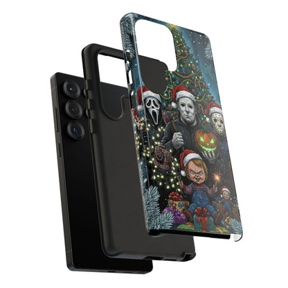 Christmas Horror Phone Case – Festive Slasher Collage Tough Case (iPhone, Samsung, Pixel)