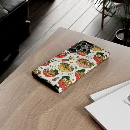 Kawaii Ramen Phone Case – Cute Japanese Food Pattern | Noodle Bowl Aesthetic Case