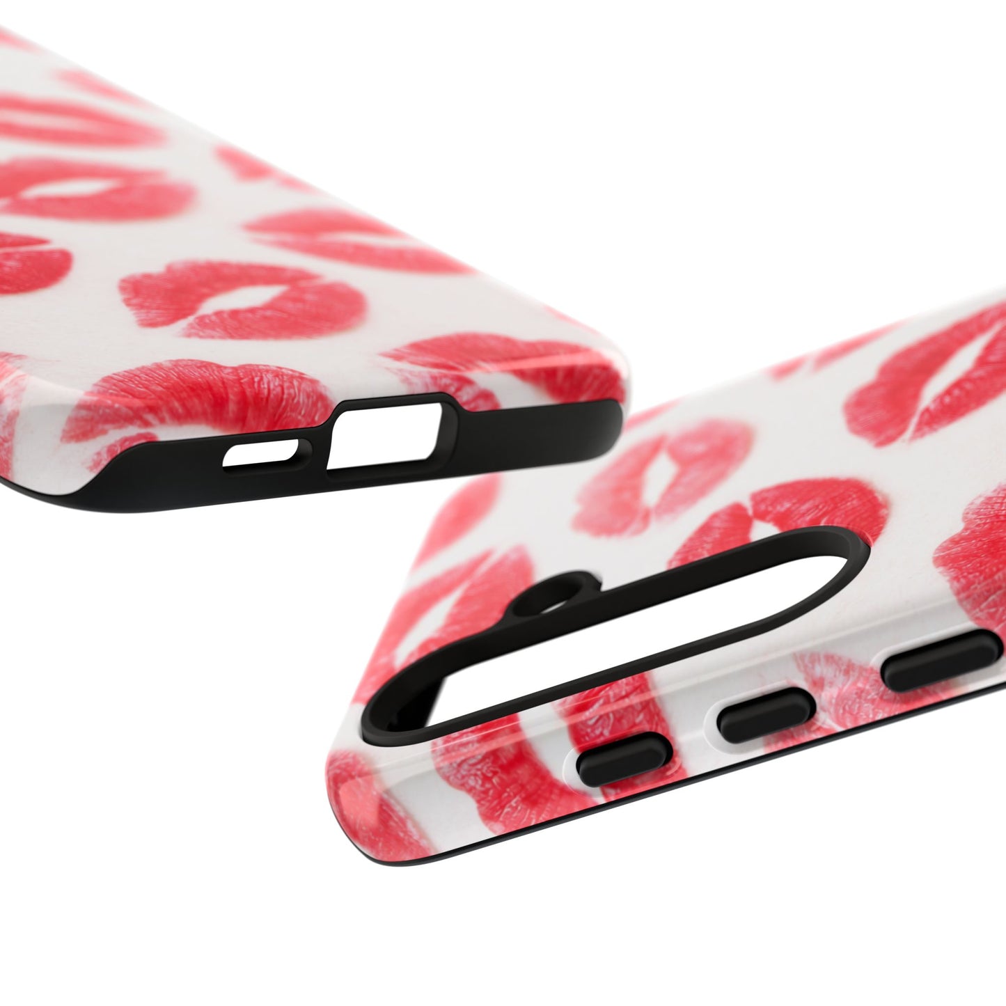 Red Lipstick Kiss Phone Case – Sexy Lip Print Pattern Tough Protective Cover