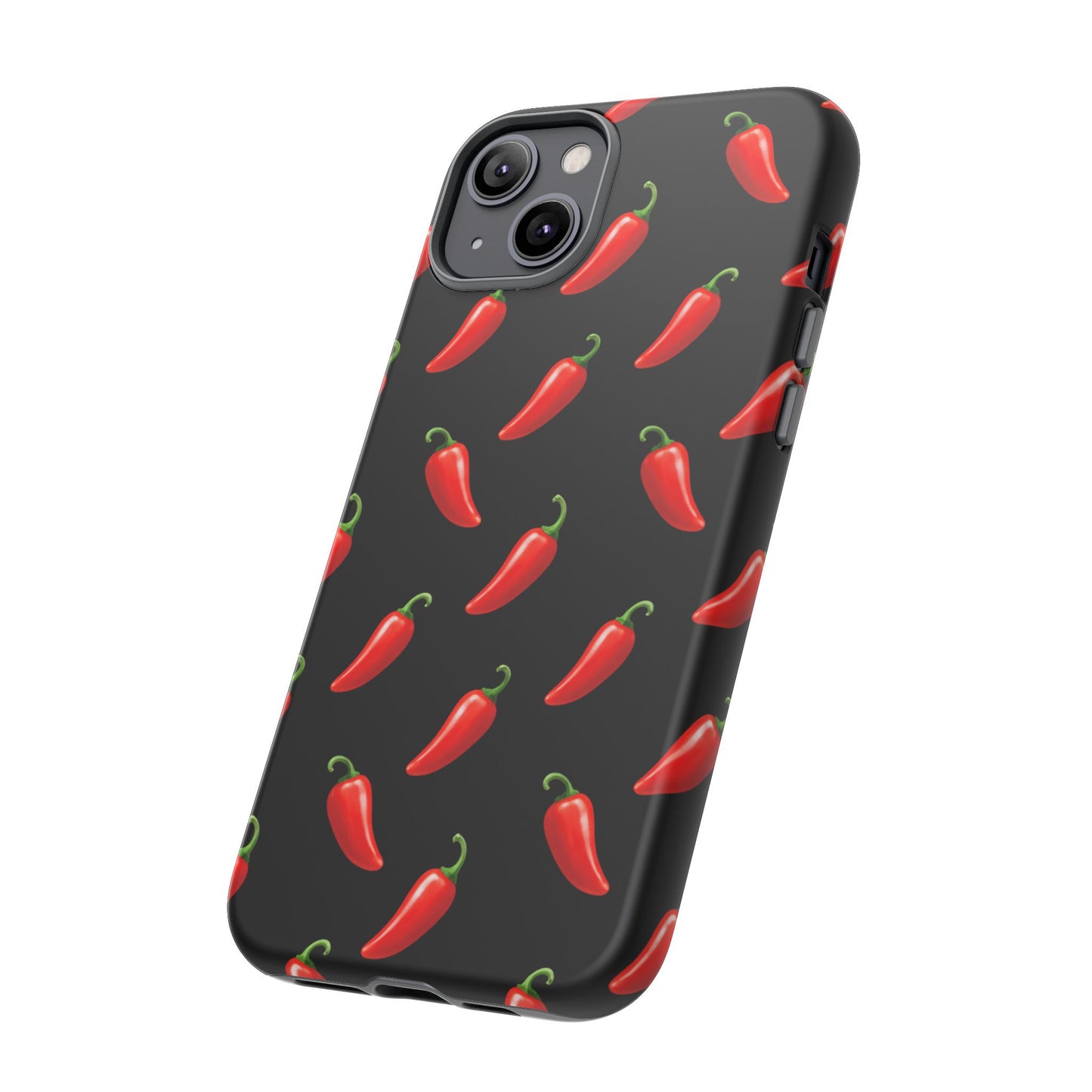Spicy Chili Pepper Phone Case – Black Cute Hot Pepper Tough Cover for Iphone, Samsung Galaxy and Pixel