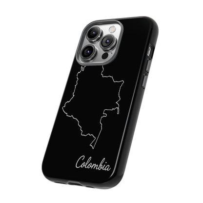 Colombia Outline Phone Case – Minimal Country Map Tough Case (iPhone, Samsung, Pixel)