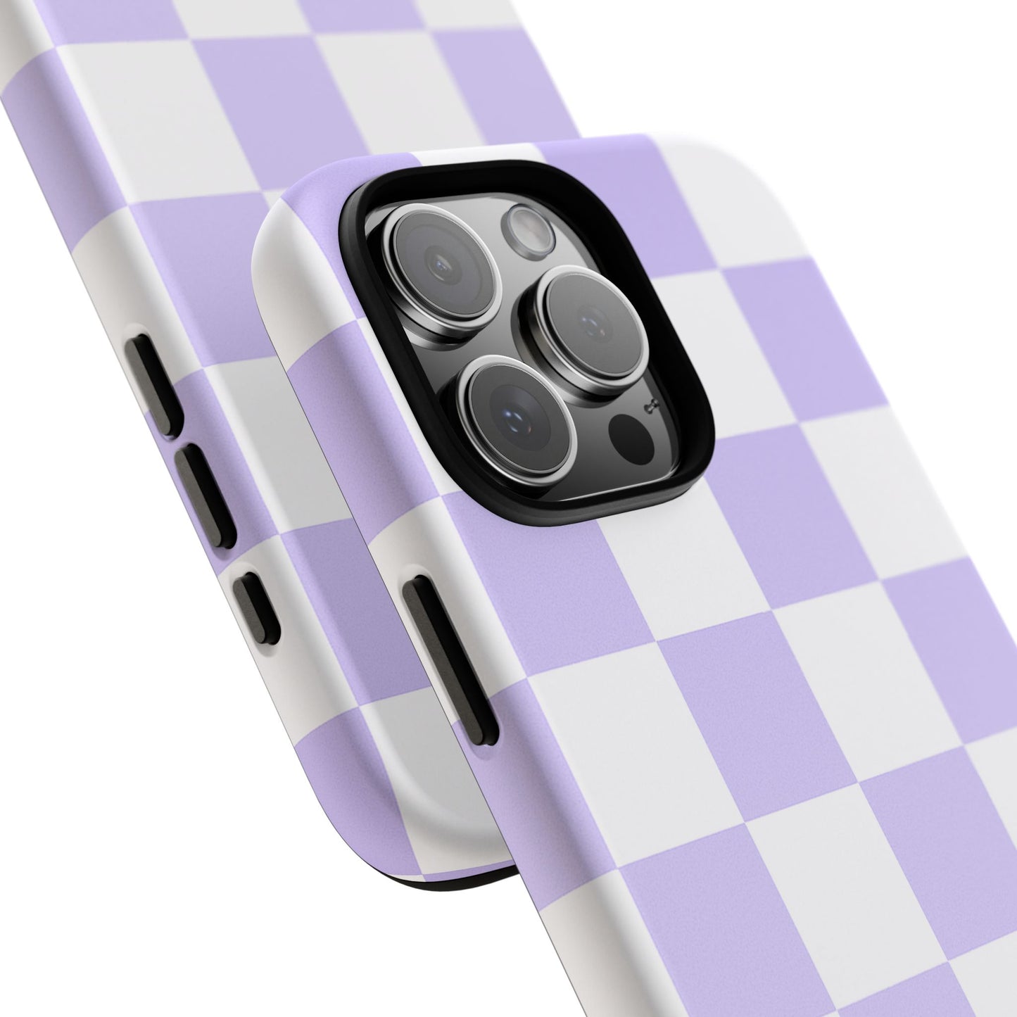 Lavender Checkerboard Phone Case | Pastel Aesthetic Checkered iPhone & Samsung Tough Case