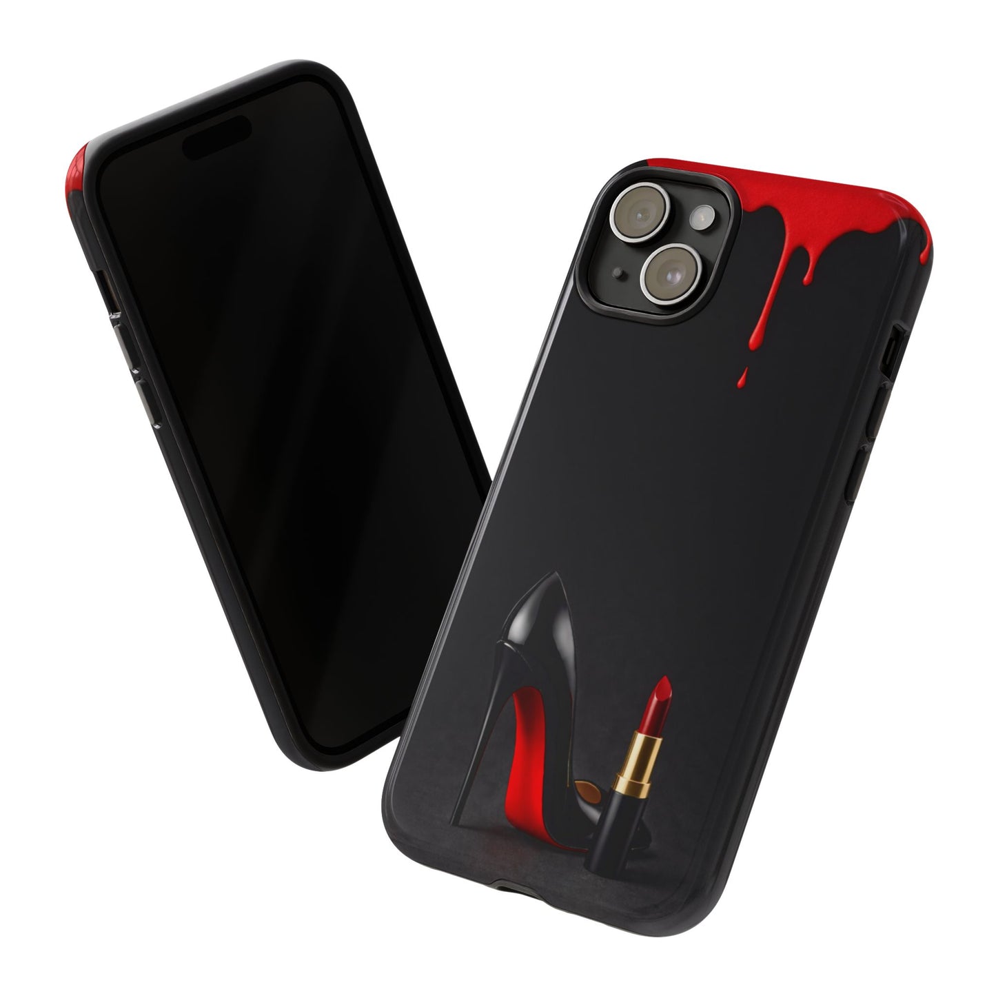 Dark Feminine Red Drip Phone Case – Gothic Glam Tough Cover