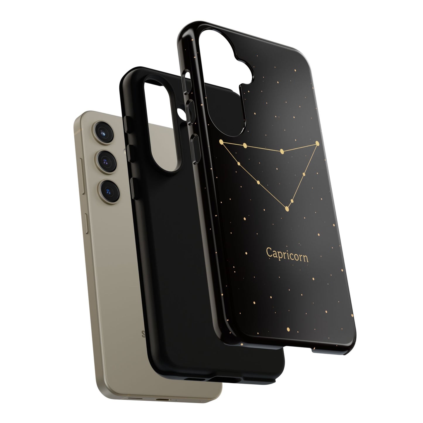 Capricorn Zodiac Constellation Phone Case – Luxe Gold Celestial Cover