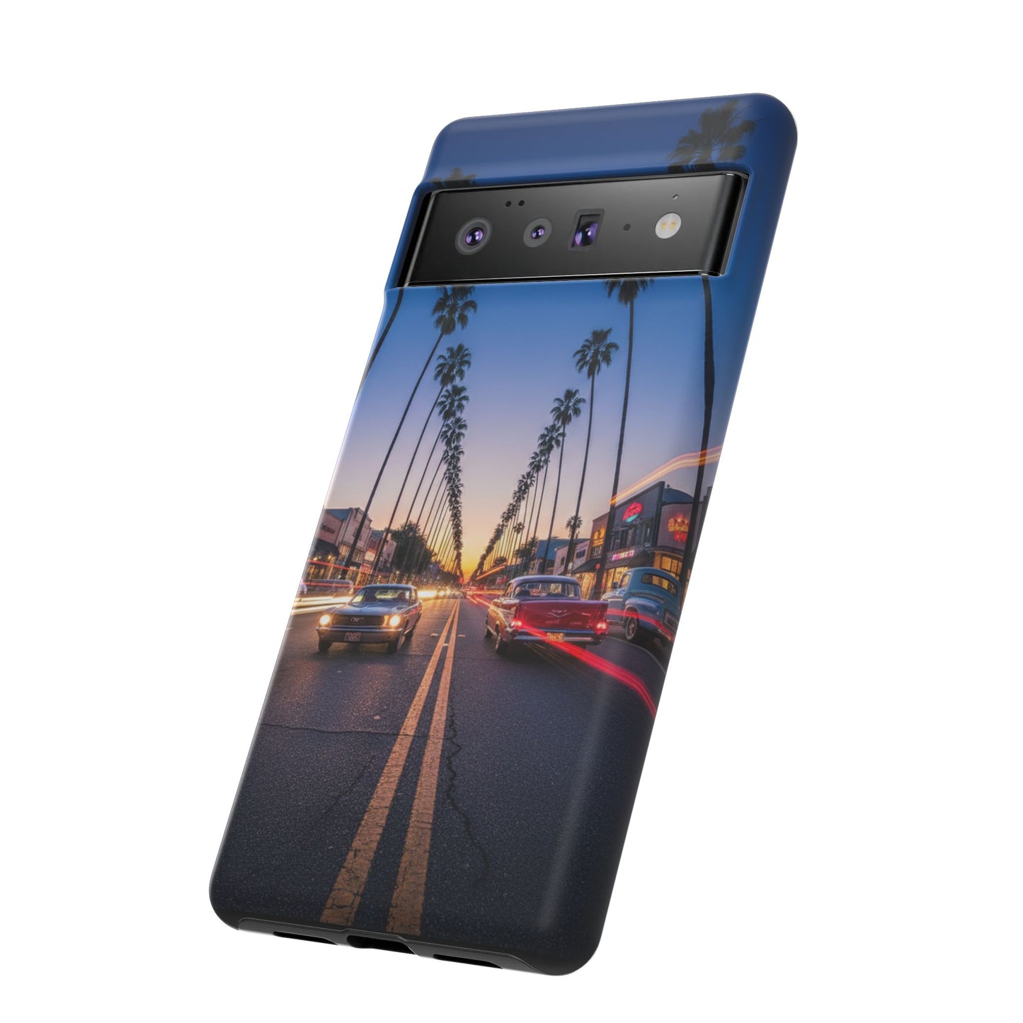 LA Sunset Boulevard Phone Case | Palm Tree Sunset Aesthetic | City Night Tough Case