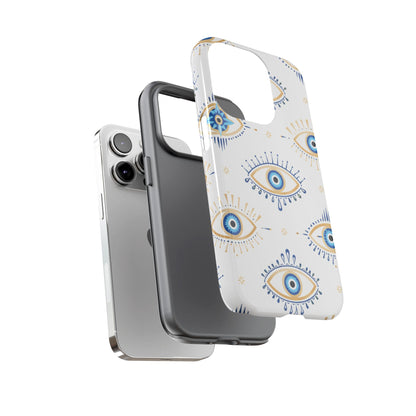 Blue Evil Eye Phone Case – Protective Slim Shockproof Cover for Iphone, Samsung Galaxy and Pixel