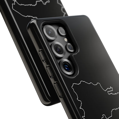 Dominican Republic Outline Phone Case – Minimal Country Map Tough Case (iPhone, Samsung, Pixel)