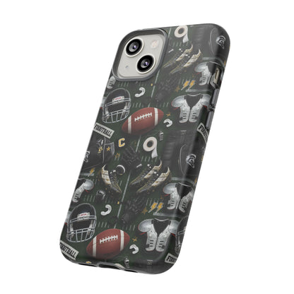 Football Pattern Phone Case – Sports Fan Tough Protective Game Day Case