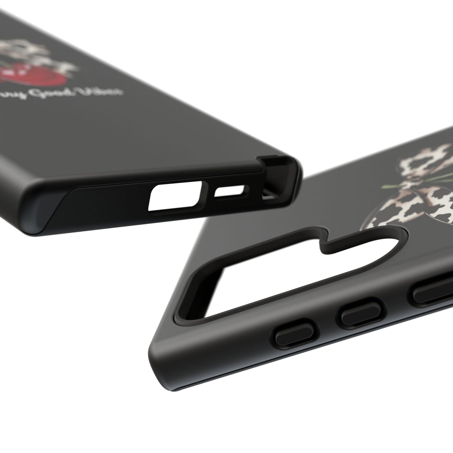 Cherry Cow Print Phone Case | Coquette Bow Aesthetic iPhone & Samsung Tough Case