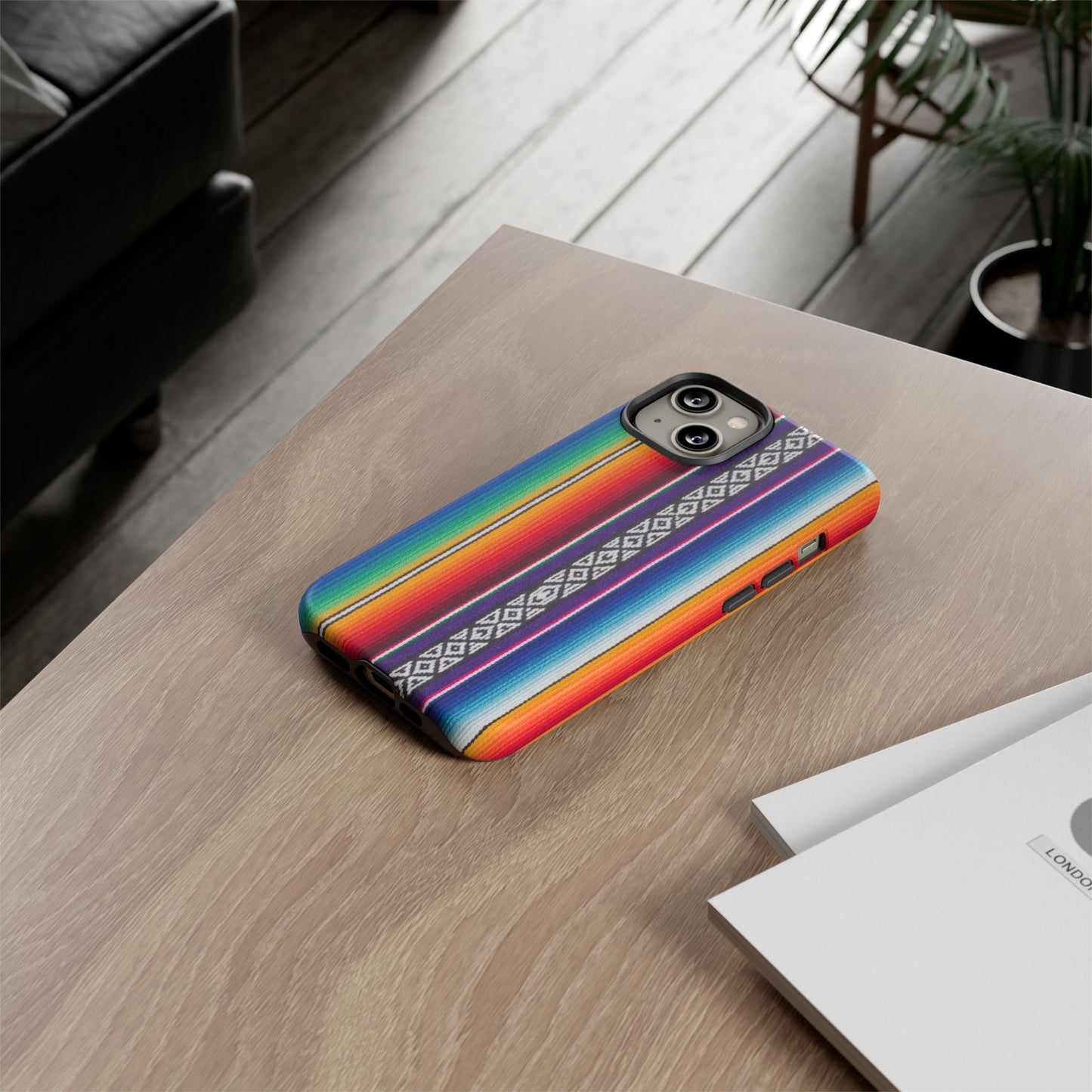 Serape Stripe Phone Case – Colorful Mexican Blanket Pattern Tough Case