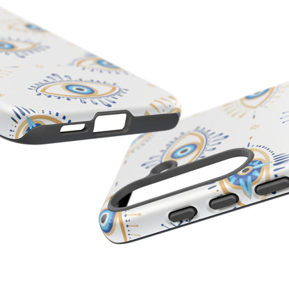 Blue Evil Eye Phone Case – Protective Slim Shockproof Cover for Iphone, Samsung Galaxy and Pixel