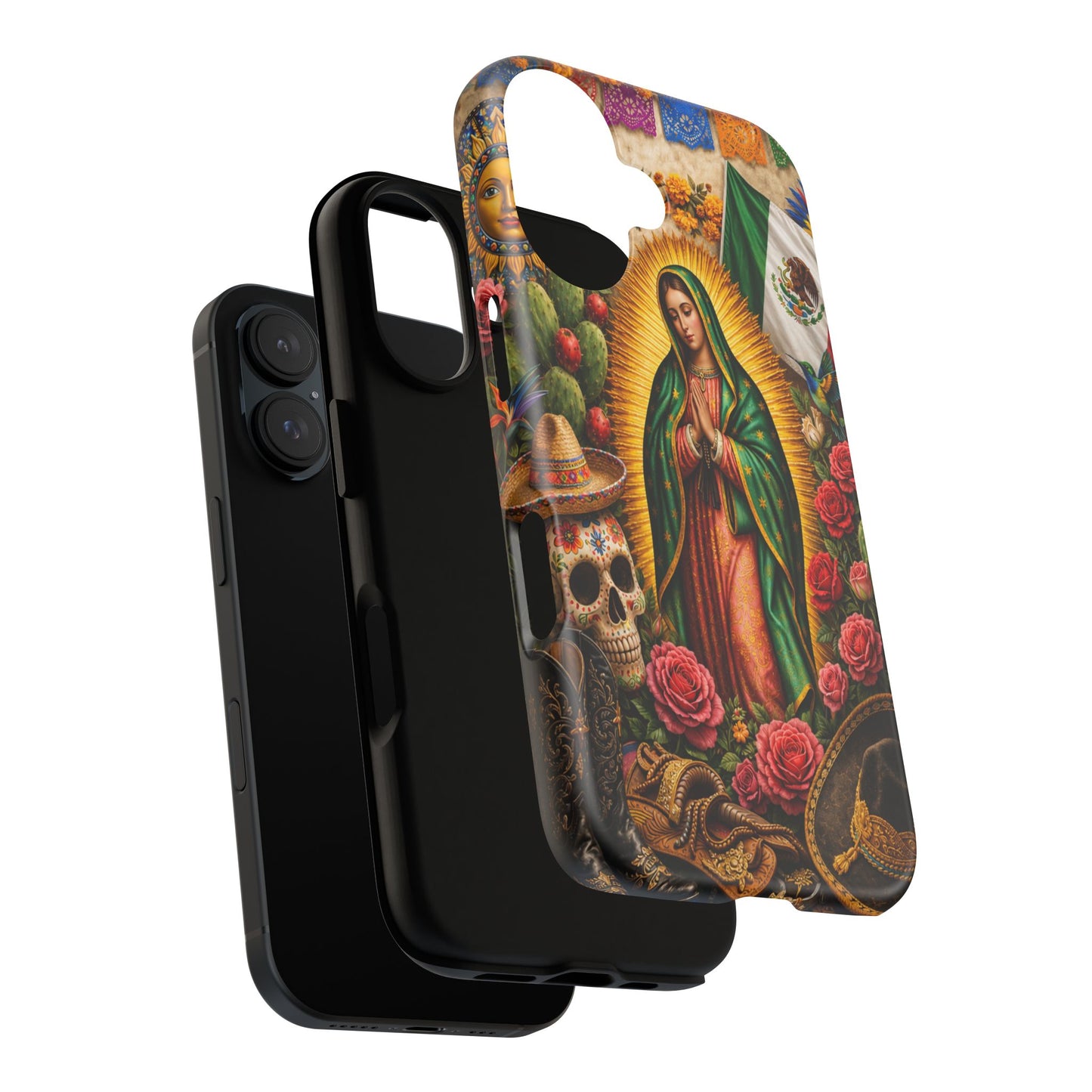 Virgen de Guadalupe Phone Case Mexican Floral iPhone Samsung Pixel Case