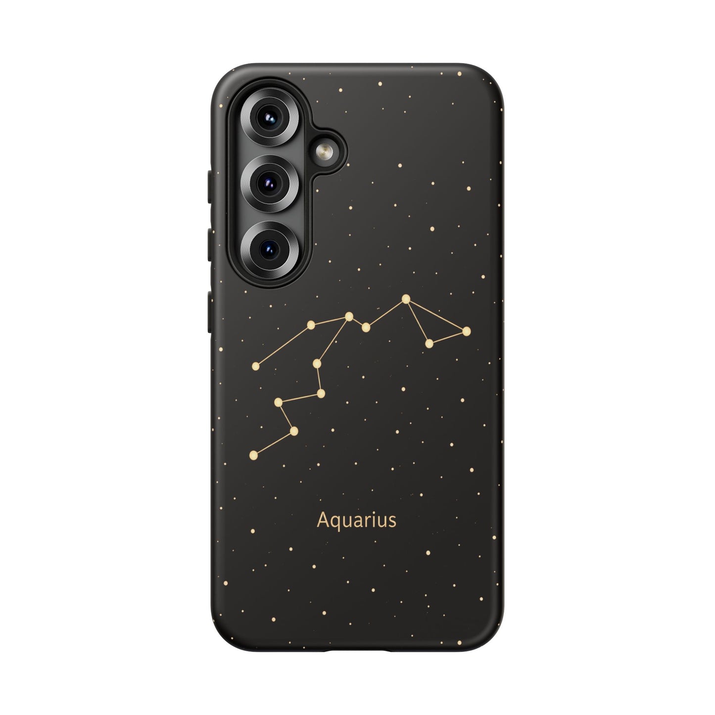 Aquarius Zodiac Constellation Phone Case – Luxe Gold Celestial Cover