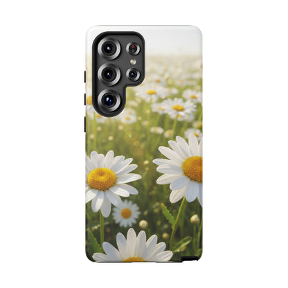 Daisy Phone Case – Floral Spring Field Tough Protective Case (iPhone, Samsung, Pixel)