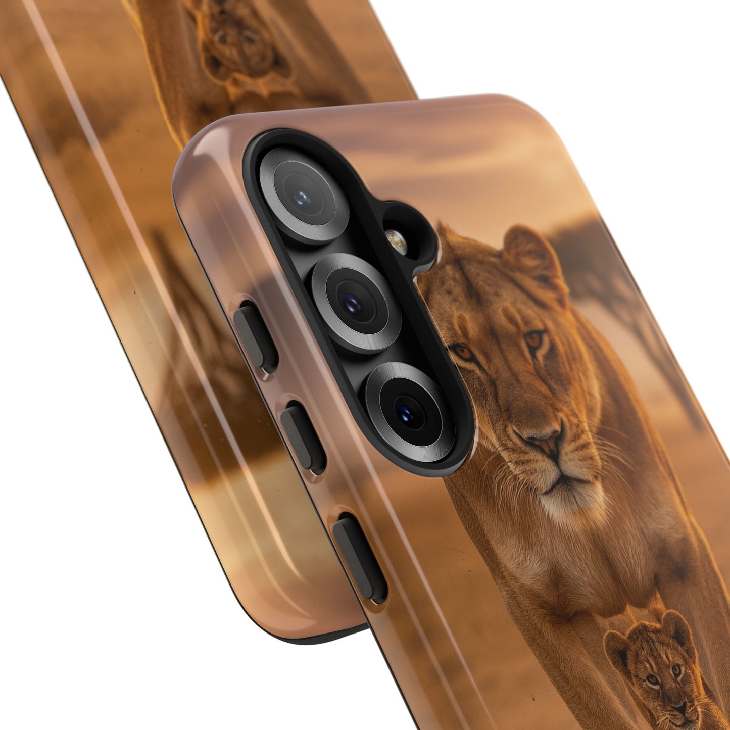 Lioness & Cub Phone Case | Safari Wildlife Tough Case for iPhone & Samsung