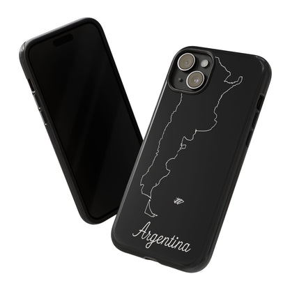 Argentina Outline Phone Case – Minimal Country Map Tough Case (iPhone, Samsung, Pixel)