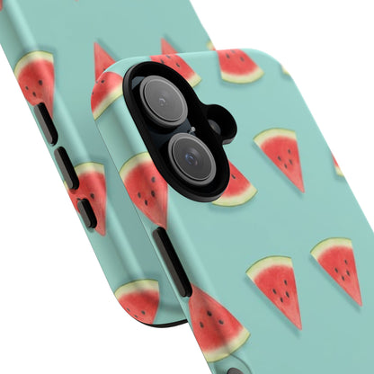 Watermelon Phone Case – Pastel Blue Summer Fruit Tough Case (iPhone, Samsung, Pixel)