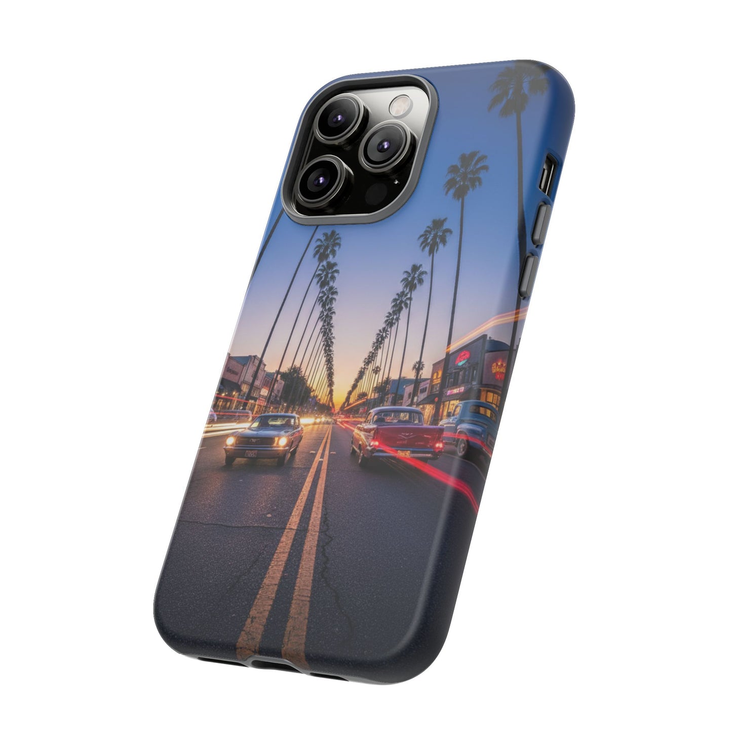LA Sunset Boulevard Phone Case | Palm Tree Sunset Aesthetic | City Night Tough Case