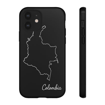 Colombia Outline Phone Case – Minimal Country Map Tough Case (iPhone, Samsung, Pixel)