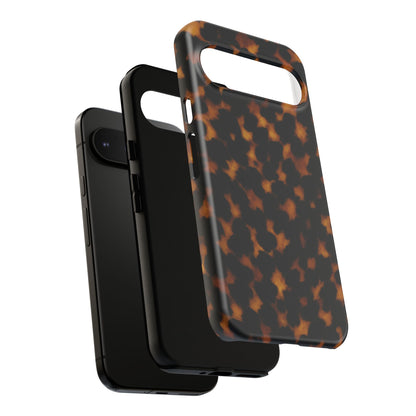 Tortoiseshell Pattern Tough Phone Case | Classic Leopard-Style Protective Cover