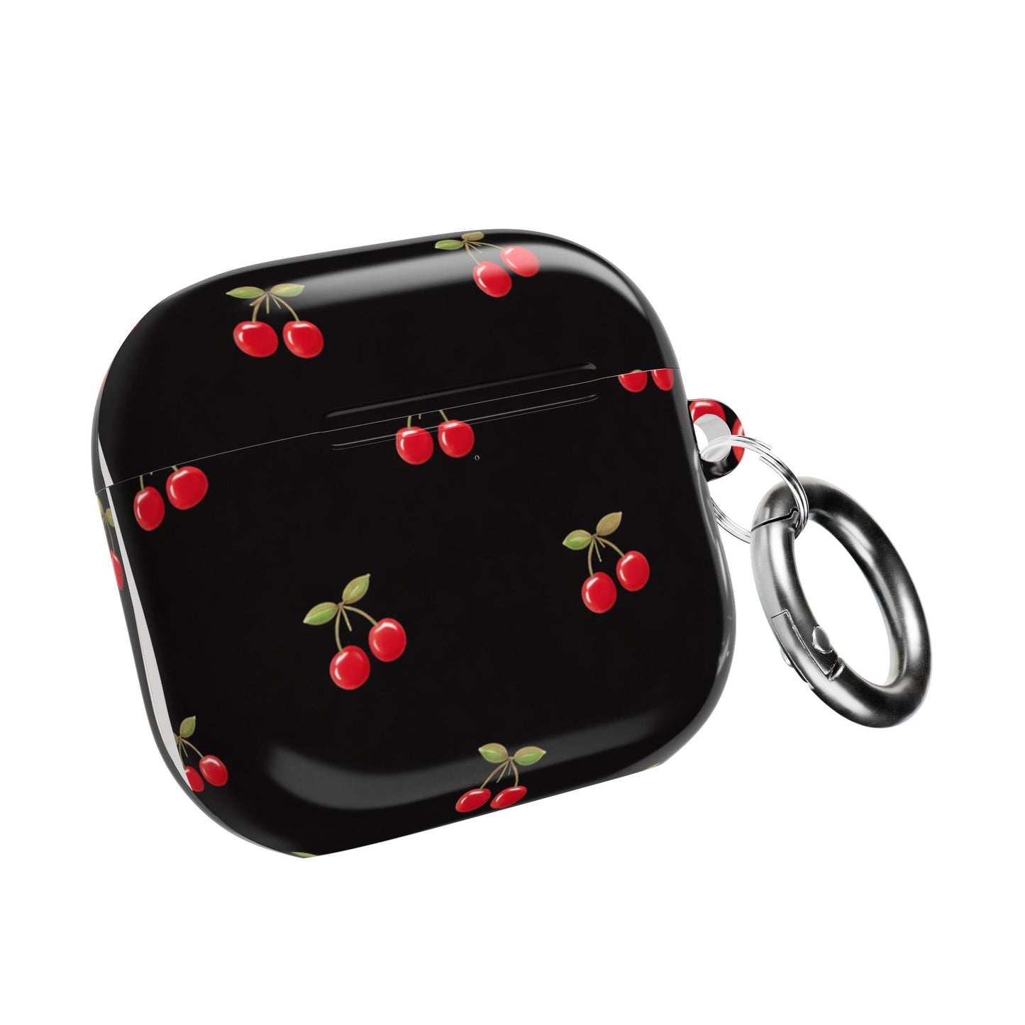 Cherry Pattern AirPod Case — Cute Black Cherry Protective Cover