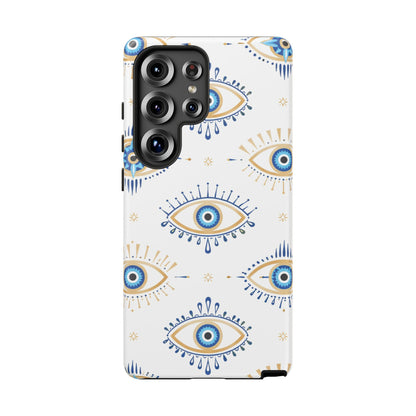 Blue Evil Eye Phone Case – Protective Slim Shockproof Cover for Iphone, Samsung Galaxy and Pixel