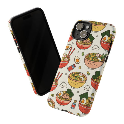 Kawaii Ramen Phone Case – Cute Japanese Food Pattern | Noodle Bowl Aesthetic Case