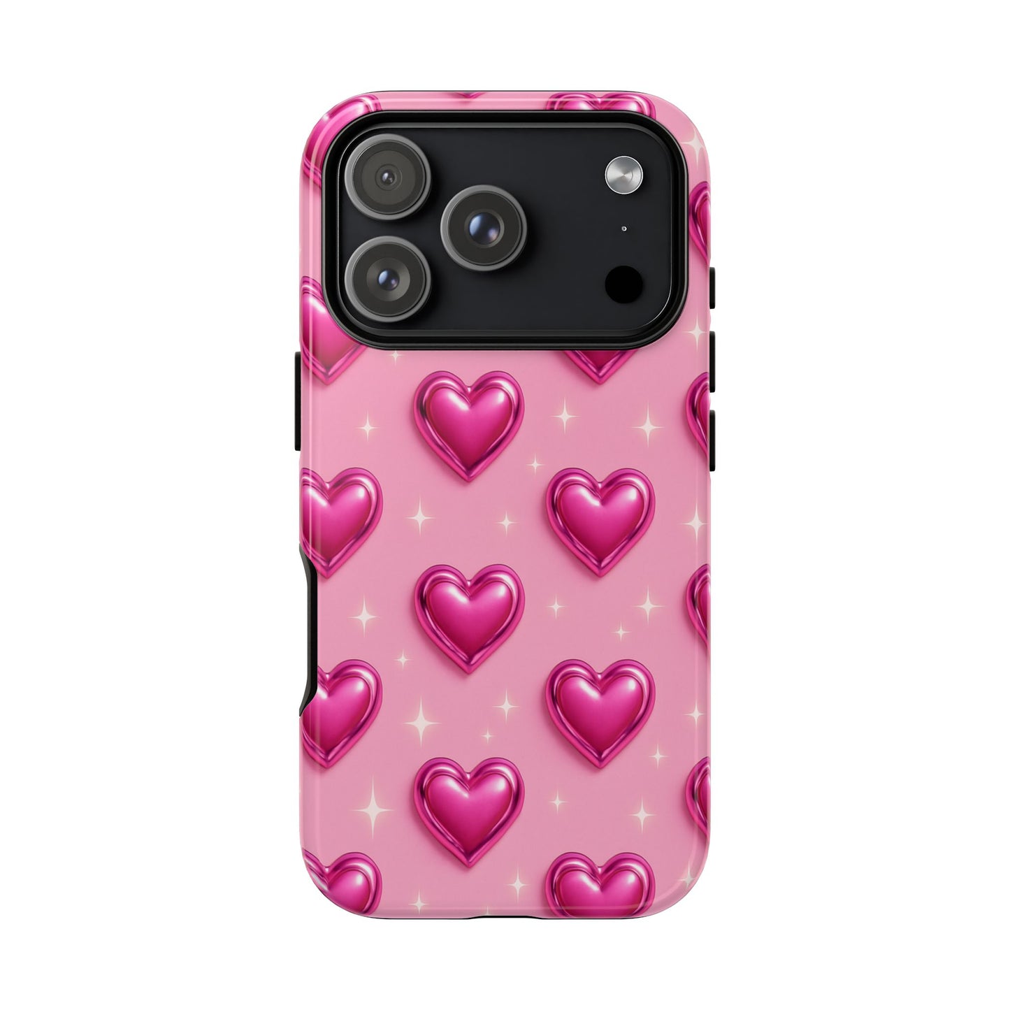 Pink Heart Pattern Phone Case | Tough Protective Case for Iphone, Samsung Galaxy and Pixel